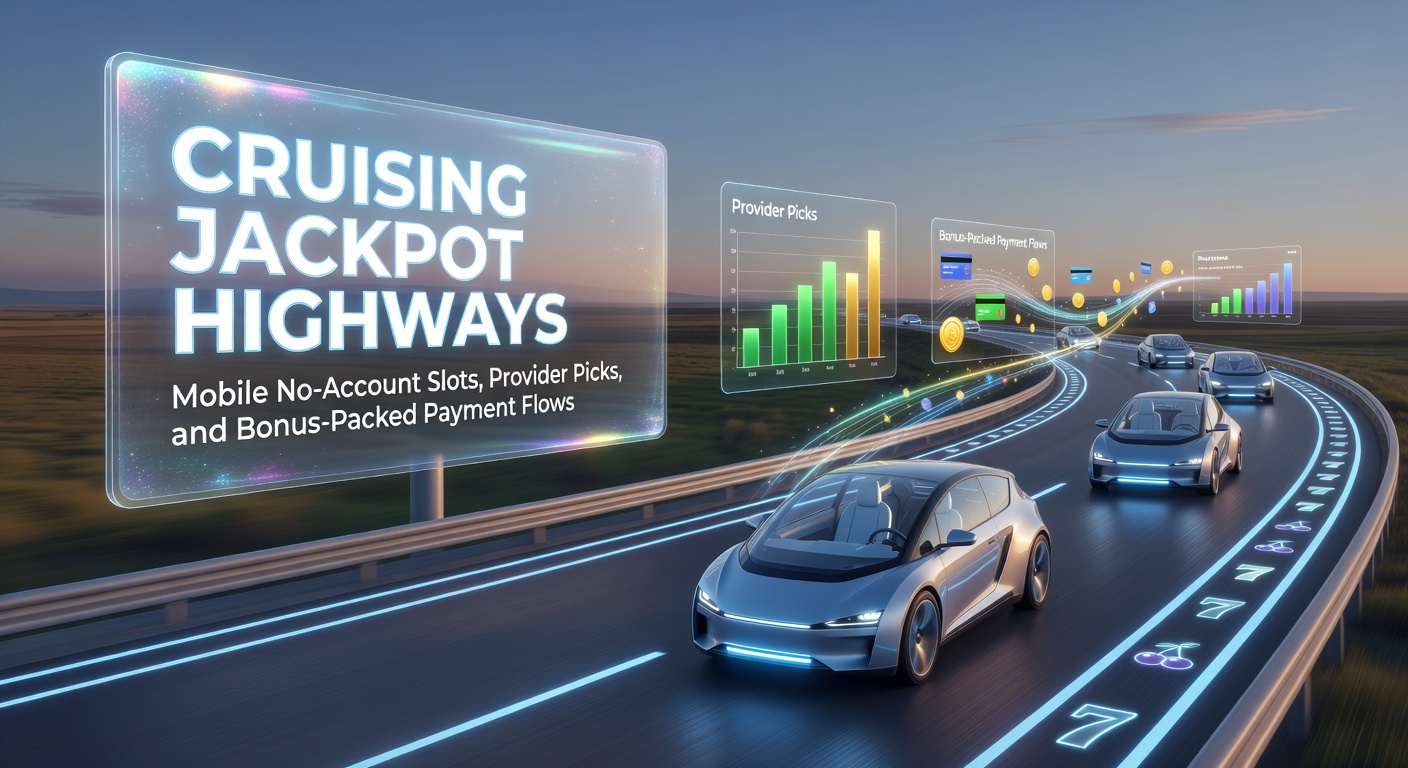 Vibrant mobile slot interface showing jackpot counters and seamless payment icons on a highway-themed backdrop