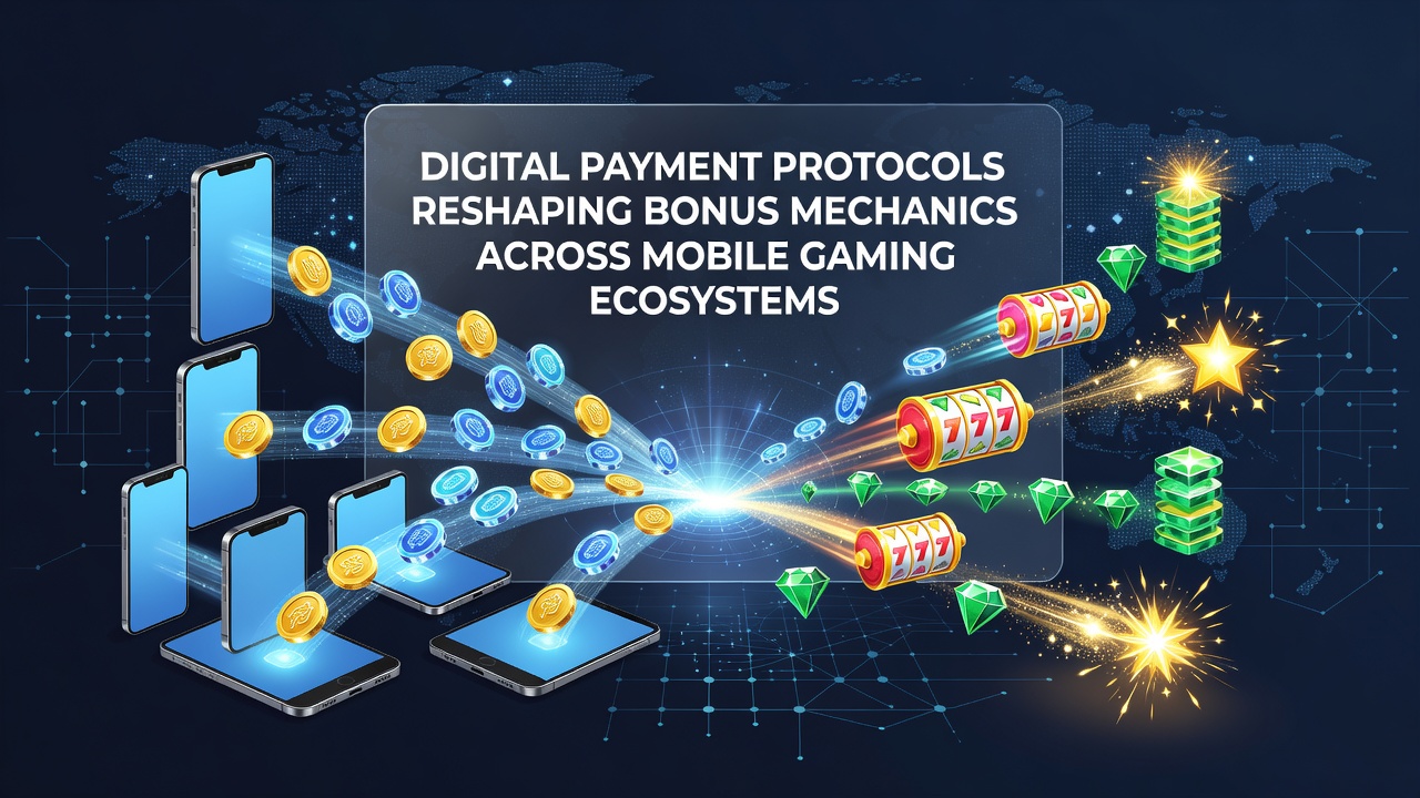 Digital payment interfaces connecting to mobile gaming bonus systems on various devices