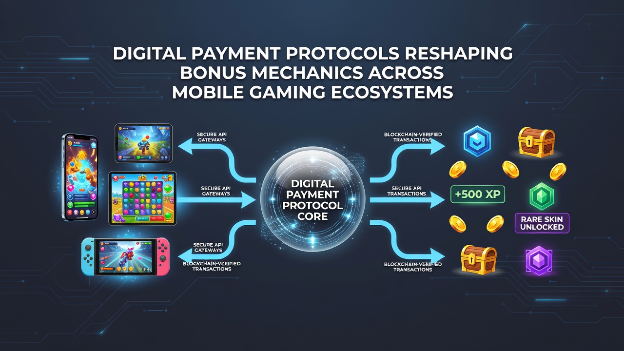 Mobile gaming dashboard displaying synchronized bonus mechanics linked to digital payment flows