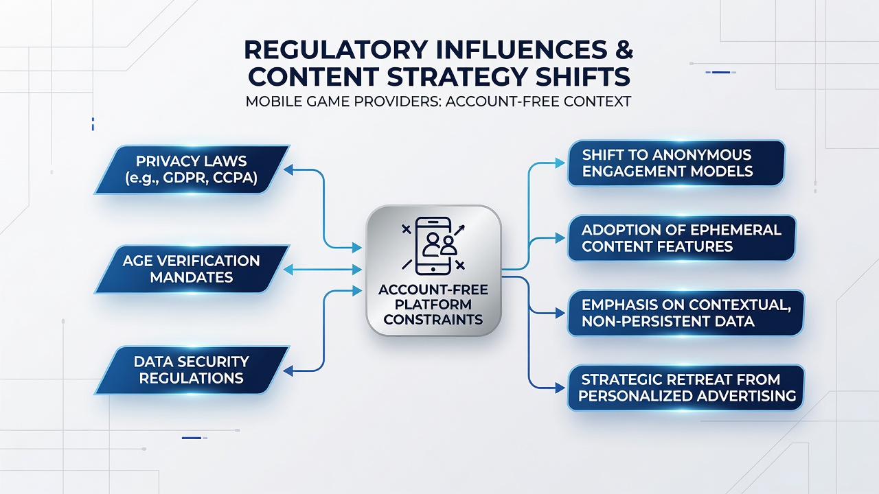 Developer workflow diagram illustrating content strategy adjustments under regulatory oversight