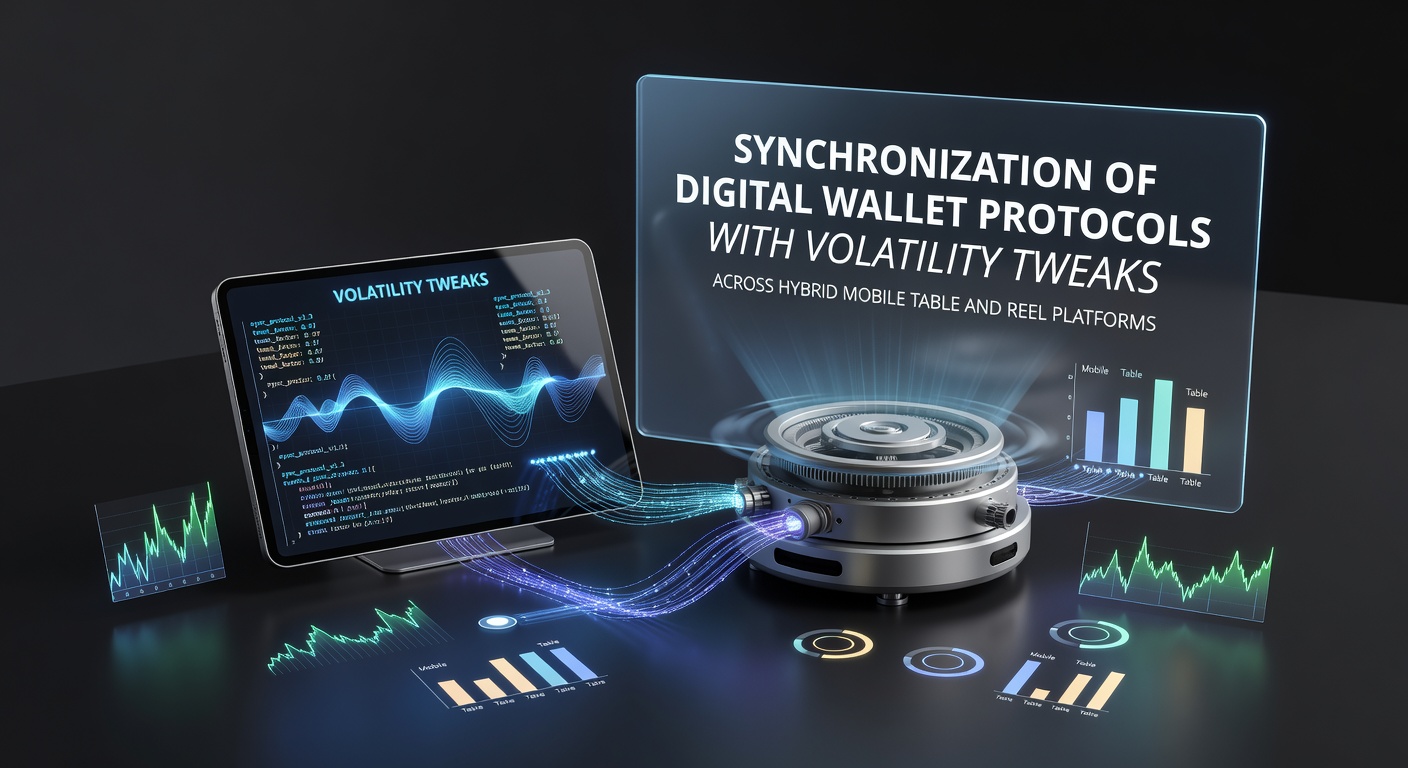 Illustration of digital wallet synchronization across mobile gaming platforms showing protocol connections and volatility adjustments